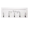 Addie Joy My Things Coat and Key Holder Plaque - Distressed White